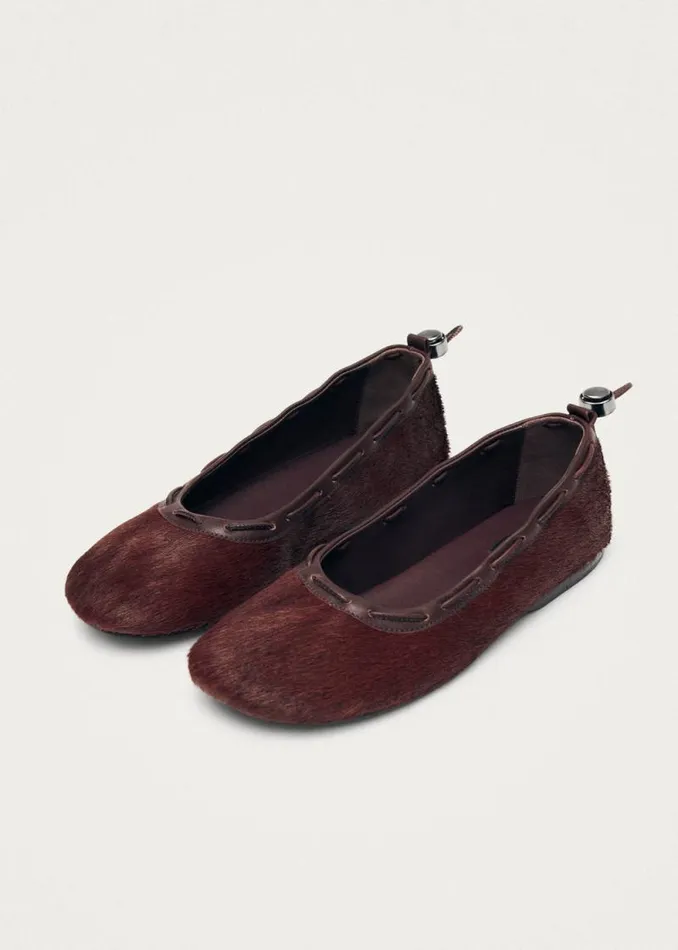 Gill Soft Burgundy Leather Ballet Flats Women ALOHAS Ballet Flats