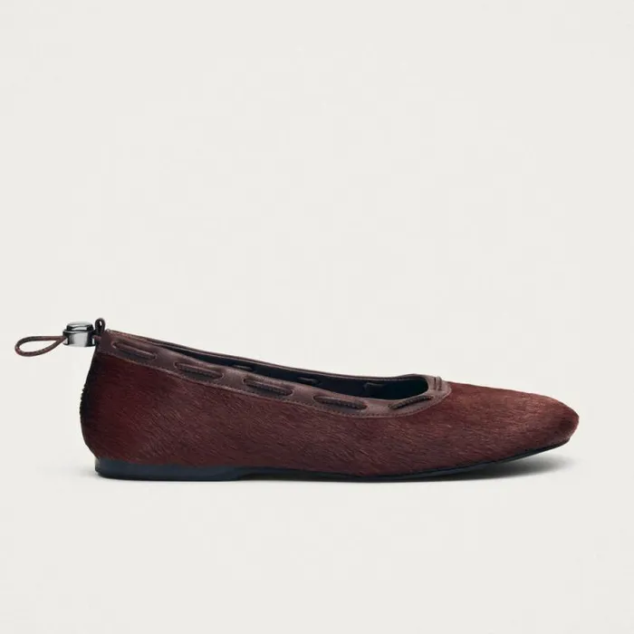 Gill Soft Burgundy Leather Ballet Flats Women ALOHAS Ballet Flats