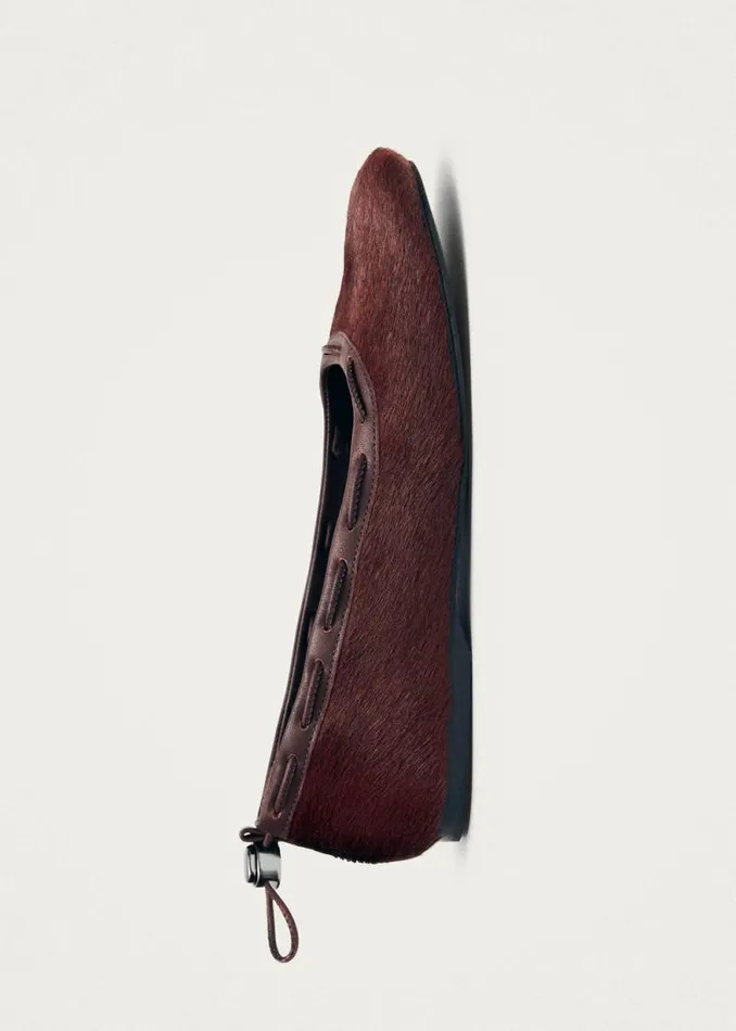 Gill Soft Burgundy Leather Ballet Flats Women ALOHAS Ballet Flats