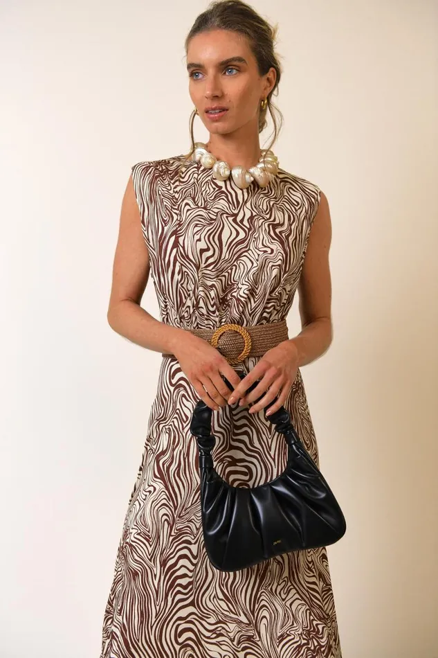 Gillie Brown Marble Zebra Women RIXO Dresses Gillie Brown Marble Zebra Women RIXO Dresses