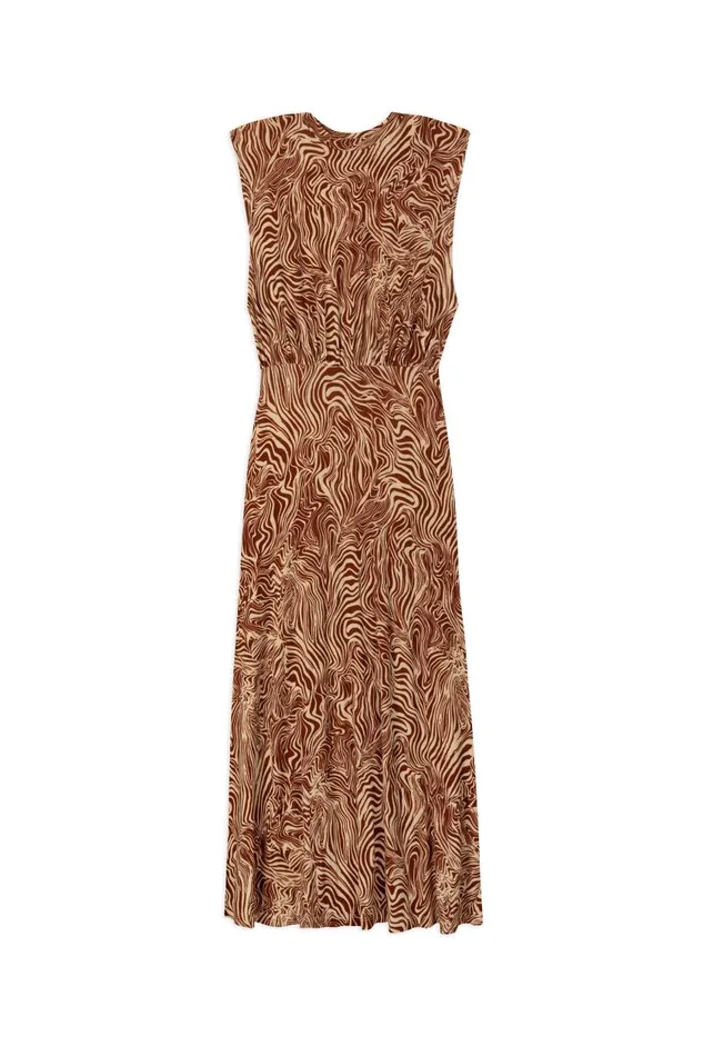 Gillie Brown Marble Zebra Women RIXO Dresses Gillie Brown Marble Zebra Women RIXO Dresses