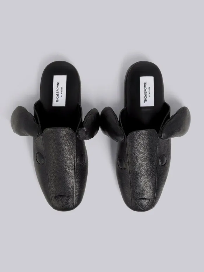 Goat Skin Lining Hector Slipper Black Men Thom Browne Slippers and Sandals Goat Skin Lining Hector Slipper Black Men Thom Browne Slippers and Sandals