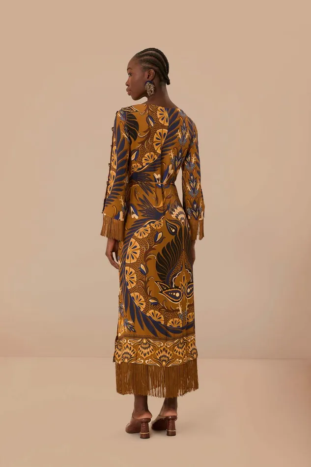 Gold Heart Forest Lenzing Ecovero Viscose Maxi Dress Women FARM Rio Maxi Dresses Gold Heart Forest Lenzing Ecovero Viscose Maxi Dress Women FARM Rio Maxi Dresses