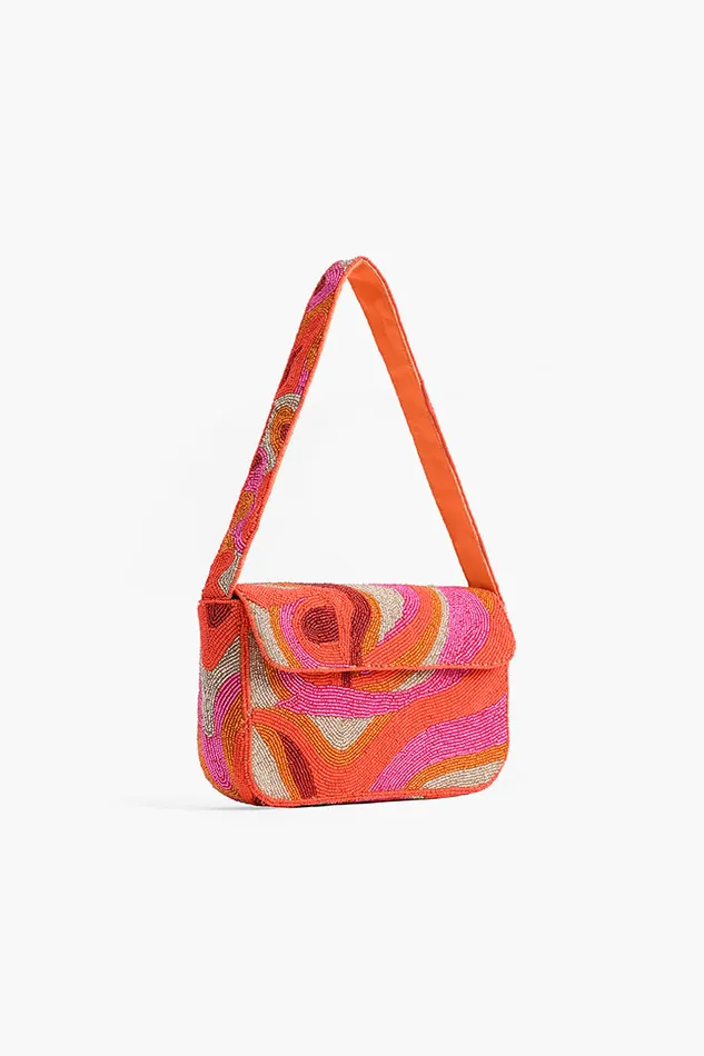 Golden Poppy Embellished Shoulder Bag Golden Poppy Embellished Shoulder Bag