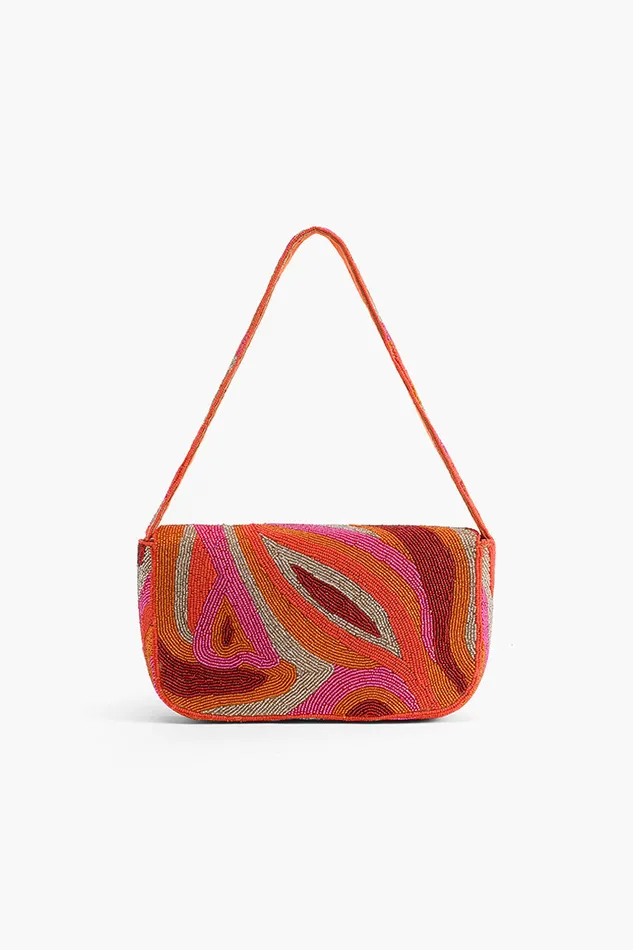 Golden Poppy Embellished Shoulder Bag Golden Poppy Embellished Shoulder Bag