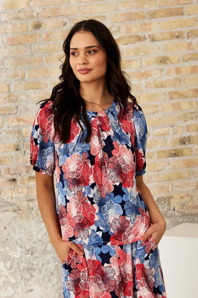 GRAZIA BLOUSE 16273 501 Blue 501 Women IN FRONT BLOUSES SHIRTS