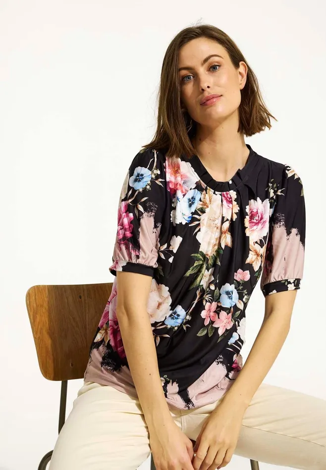 GRAZIA BLOUSE 16574 999 Black 999 Women IN FRONT BLOUSES SHIRTS