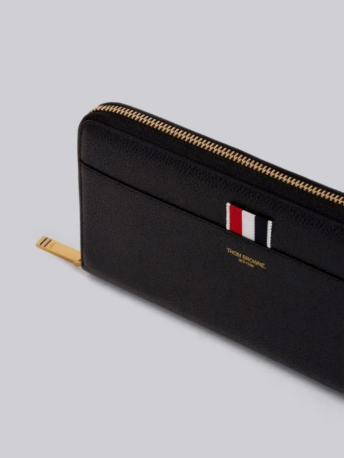 Grosgraintab Leather Continental Wallet Women Thom Browne Purses and Wallets Grosgraintab Leather Continental Wallet Women Thom Browne Purses and Wallets