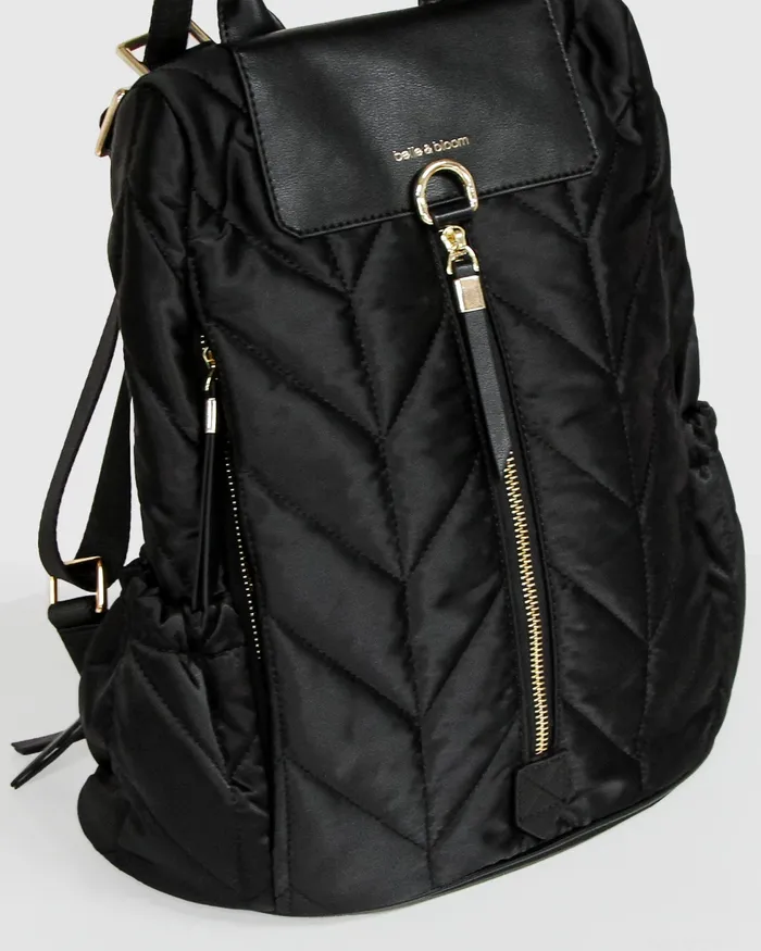 Handbags Belle and Bloom Women Runaway Royalty Backpack 8211 Black