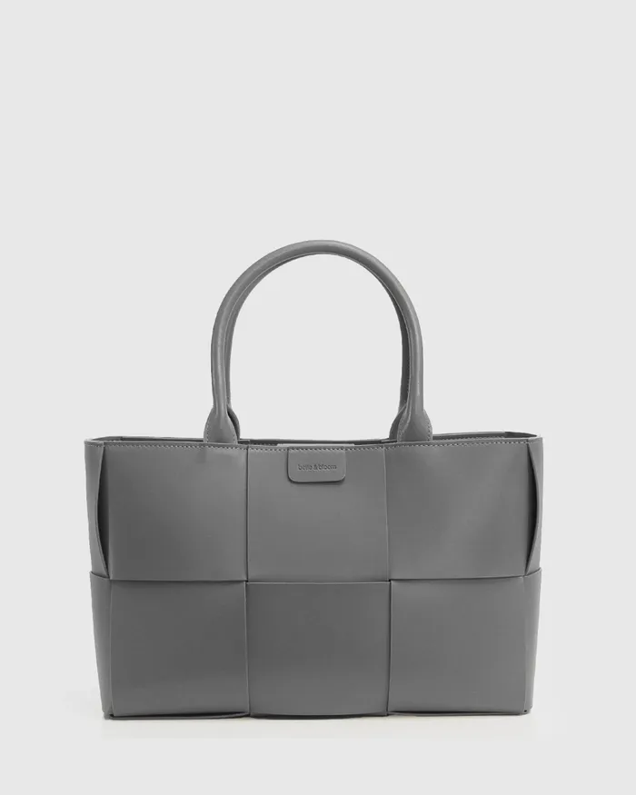 Handbags Long Way Home Woven Tote 8211 Grey 8211 Belle and Bloom Women