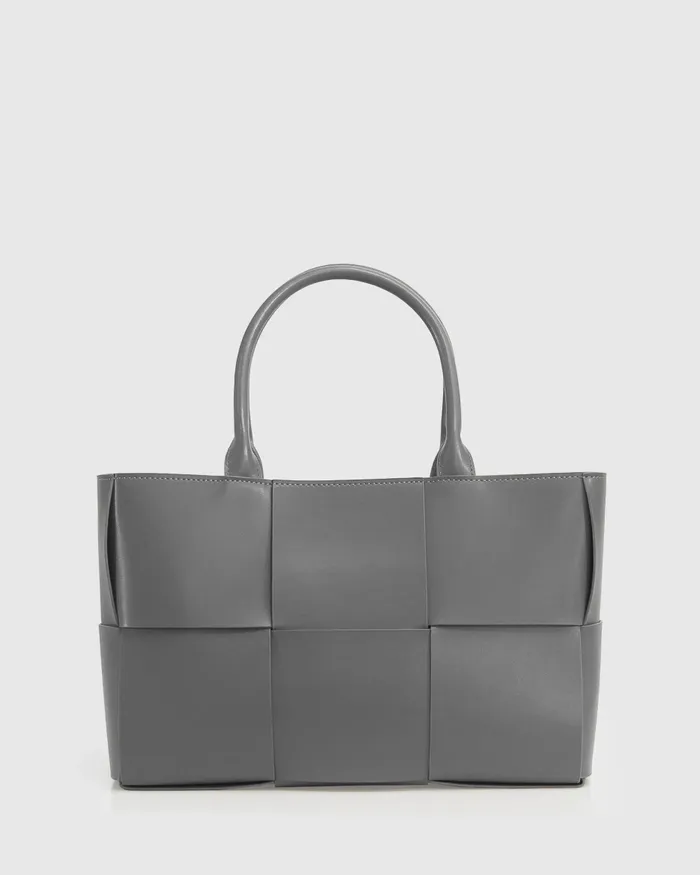 Handbags Long Way Home Woven Tote 8211 Grey 8211 Belle and Bloom Women