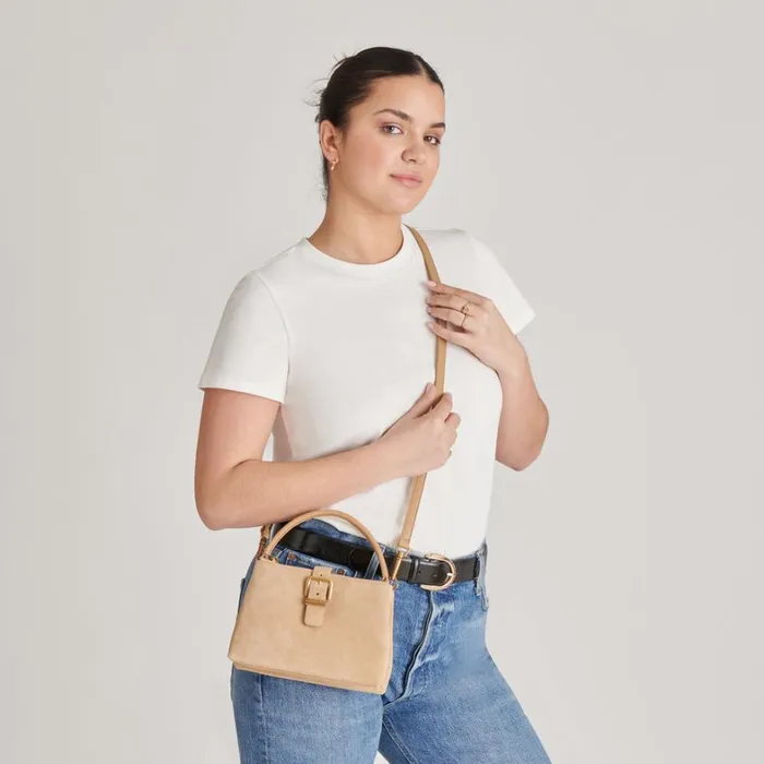 Handbags Women Dolce Vita Charly Crossbody Tan Suede