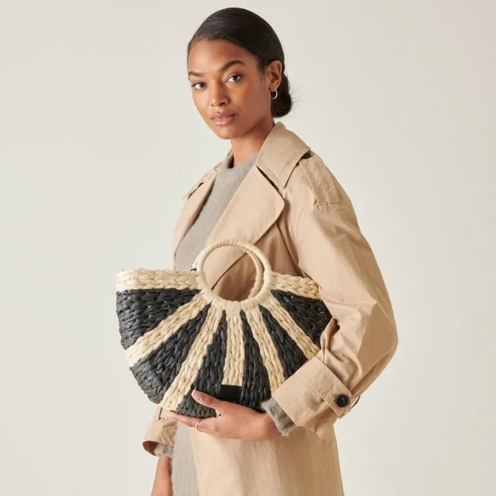 Handbags Women Dolce Vita Estelle Handbag Black Raffia