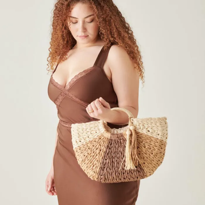 Handbags Women Dolce Vita Estelle Handbag Brown Natural Raffia