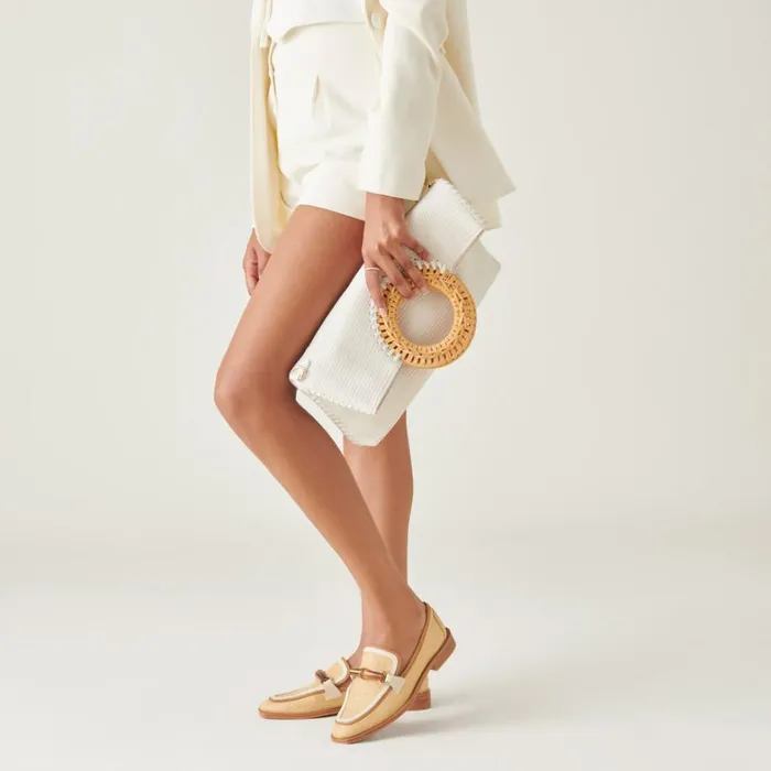 Handbags Women Dolce Vita Lilah Clutch White Embossed Stella