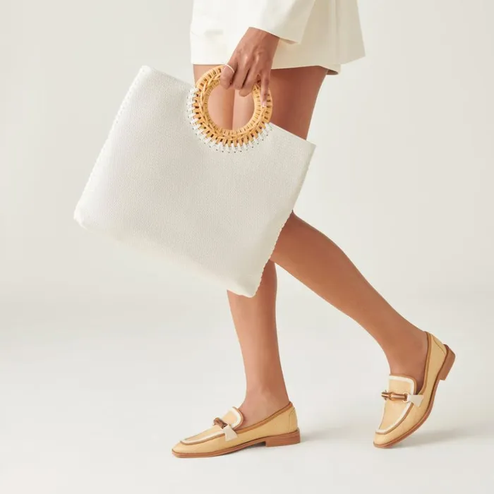 Handbags Women Dolce Vita Lilah Clutch White Embossed Stella