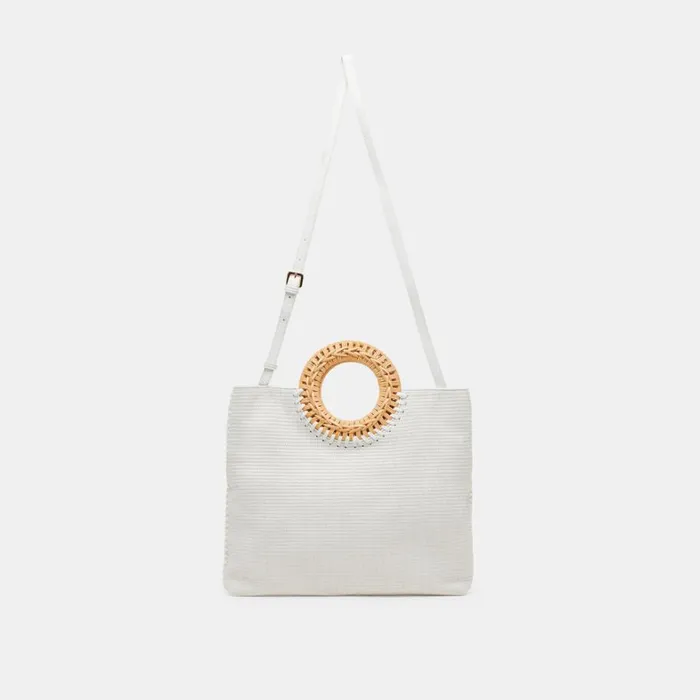 Handbags Women Dolce Vita Lilah Clutch White Embossed Stella