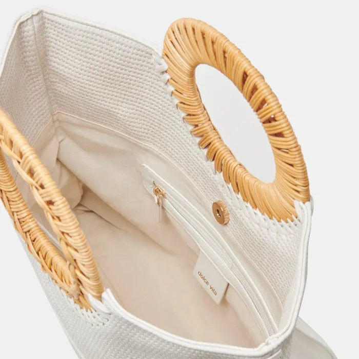 Handbags Women Dolce Vita Lilah Clutch White Embossed Stella