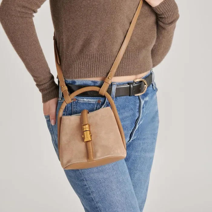 Handbags Women Dolce Vita Neve Crossbody Shitake Suede