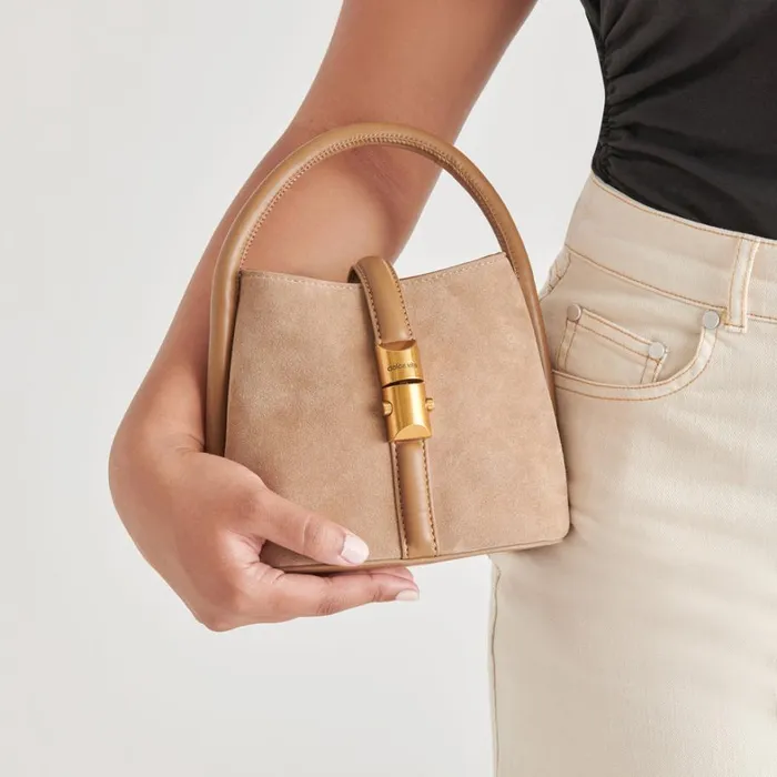 Handbags Women Dolce Vita Neve Crossbody Shitake Suede