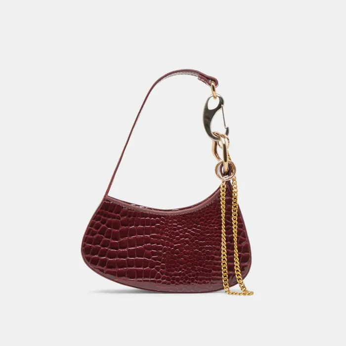 Handbags Women Dolce Vita Silvie Shoulder Bag Wine Croco Stella