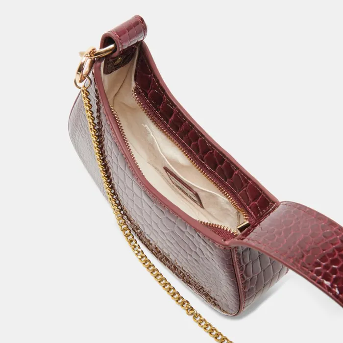 Handbags Women Dolce Vita Silvie Shoulder Bag Wine Croco Stella