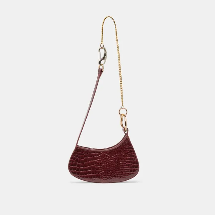 Handbags Women Dolce Vita Silvie Shoulder Bag Wine Croco Stella