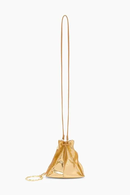 Handbags Women Ulla Johnson Adria Pleated Wave Pochette Gold Python Handbags Women Ulla Johnson Adria Pleated Wave Pochette Gold Python