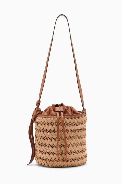 Handbags Women Ulla Johnson Imani Woven Bucket Natural