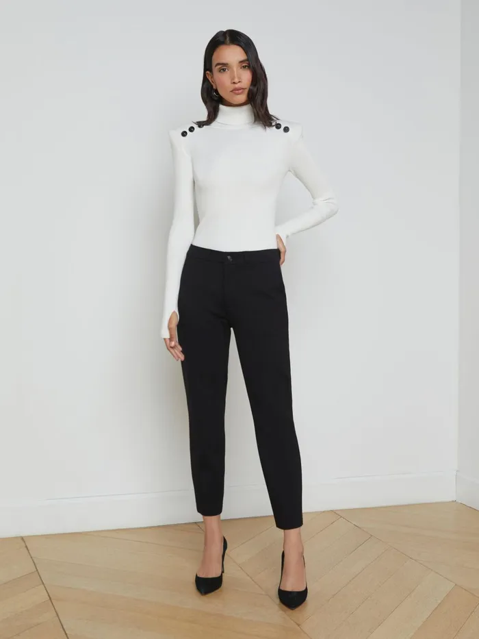 Harlow Cropped Trouser Black Women L039Agence Pants
