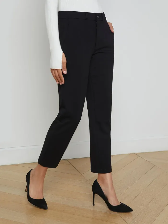 Harlow Cropped Trouser Black Women L039Agence Pants