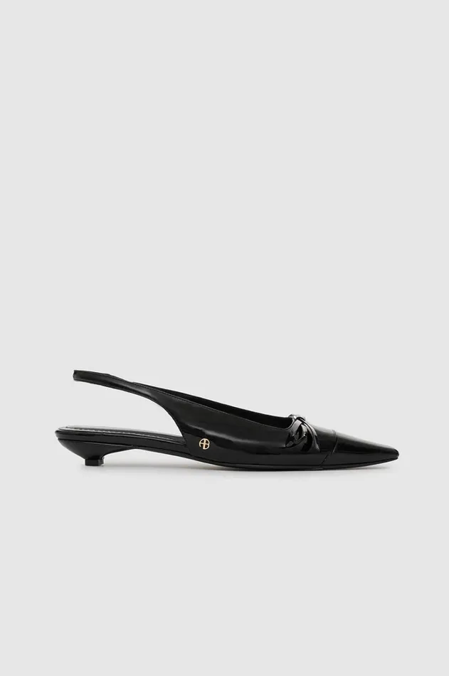 Heels Women ANINE BING Zoey Slingback Heels 8211 Black Patent