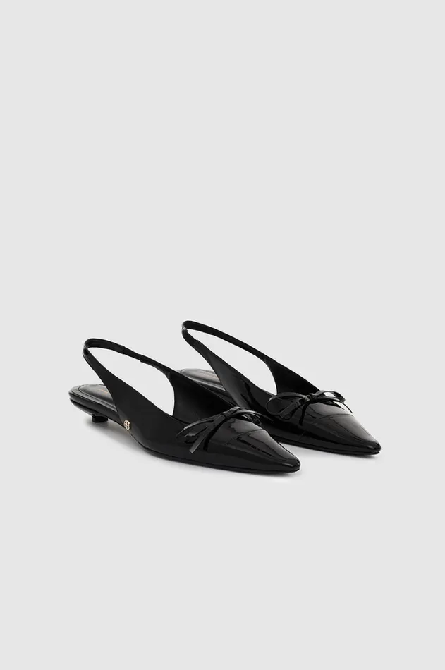 Heels Women ANINE BING Zoey Slingback Heels 8211 Black Patent