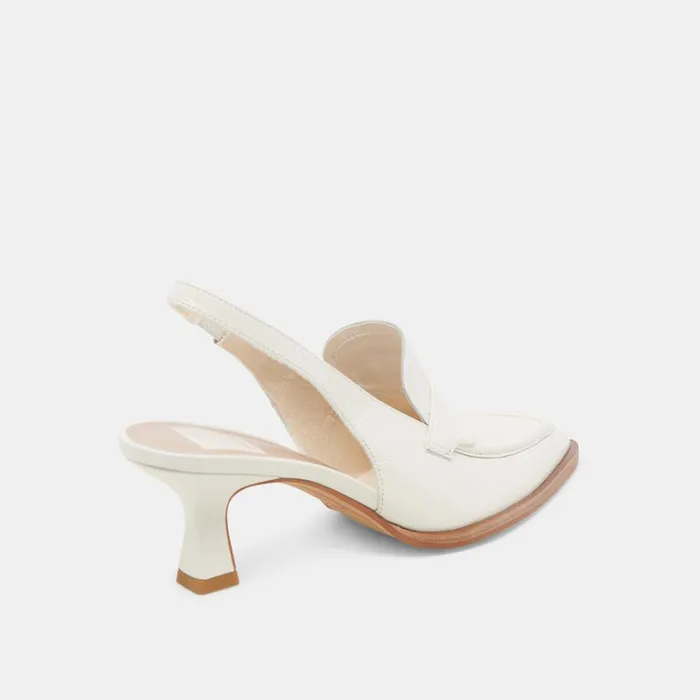 Heels Women Dolce Vita Adele Heels White Crinkle Patent Leather