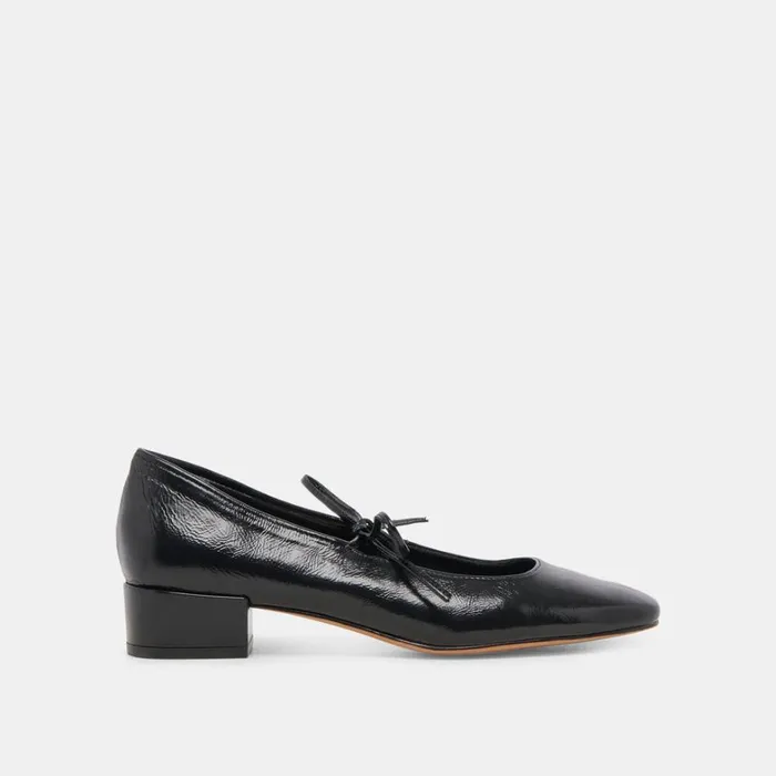 Heels Women Dolce Vita Ardien Heels Midnight Crinkle Patent