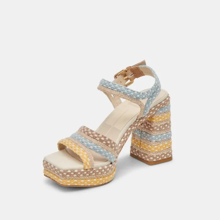Heels Women Dolce Vita Arnela Heels Citrus Multi Woven