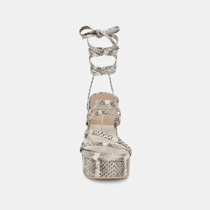 Heels Women Dolce Vita Barbs Heels Grey White Embossed Stella
