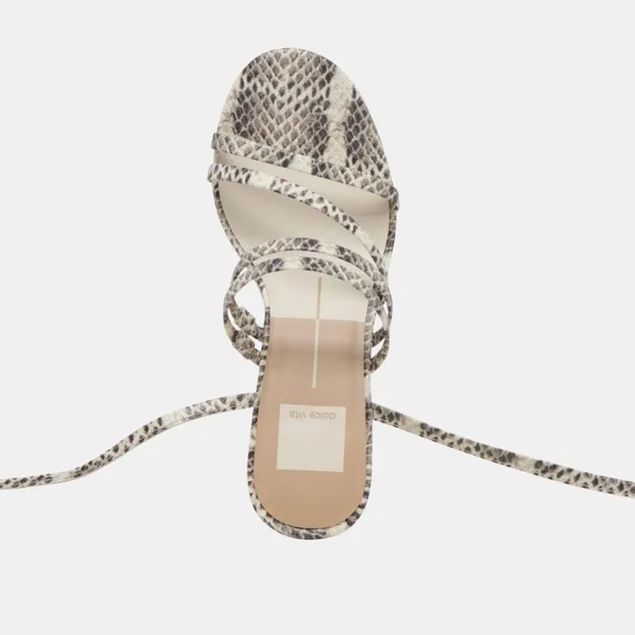 Heels Women Dolce Vita Barbs Heels Grey White Embossed Stella