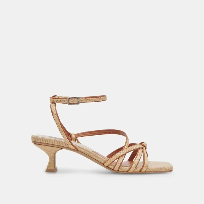 Heels Women Dolce Vita Bev Braid Heels Brown Natural Jute