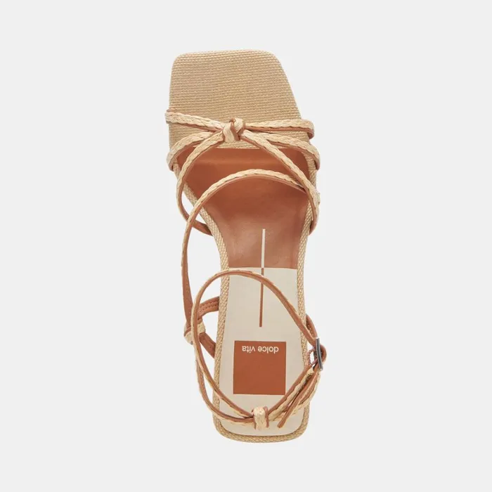 Heels Women Dolce Vita Bev Braid Heels Brown Natural Jute