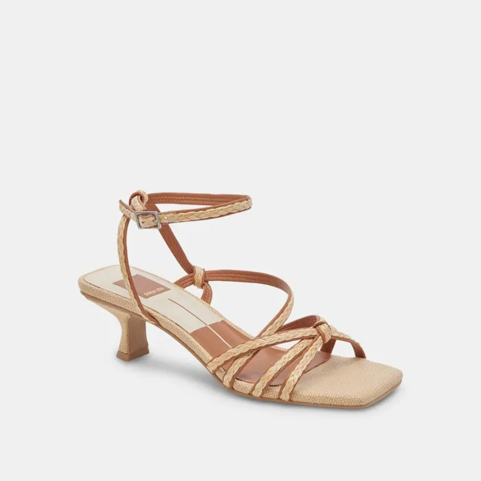 Heels Women Dolce Vita Bev Braid Heels Brown Natural Jute