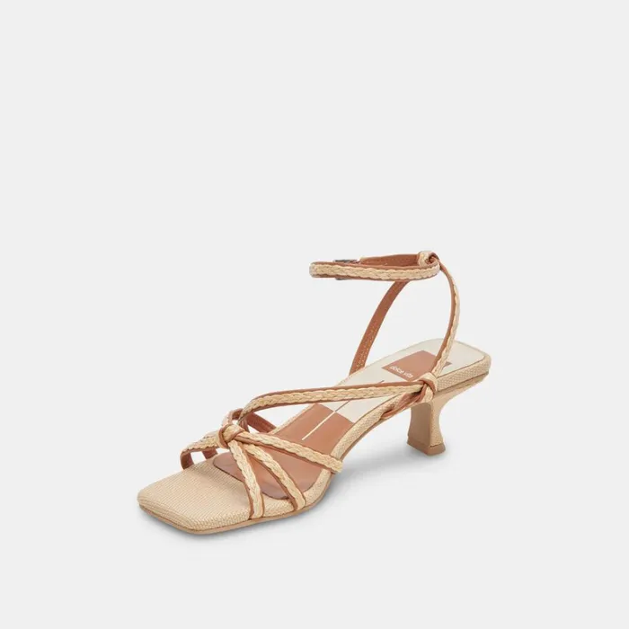 Heels Women Dolce Vita Bev Braid Heels Brown Natural Jute