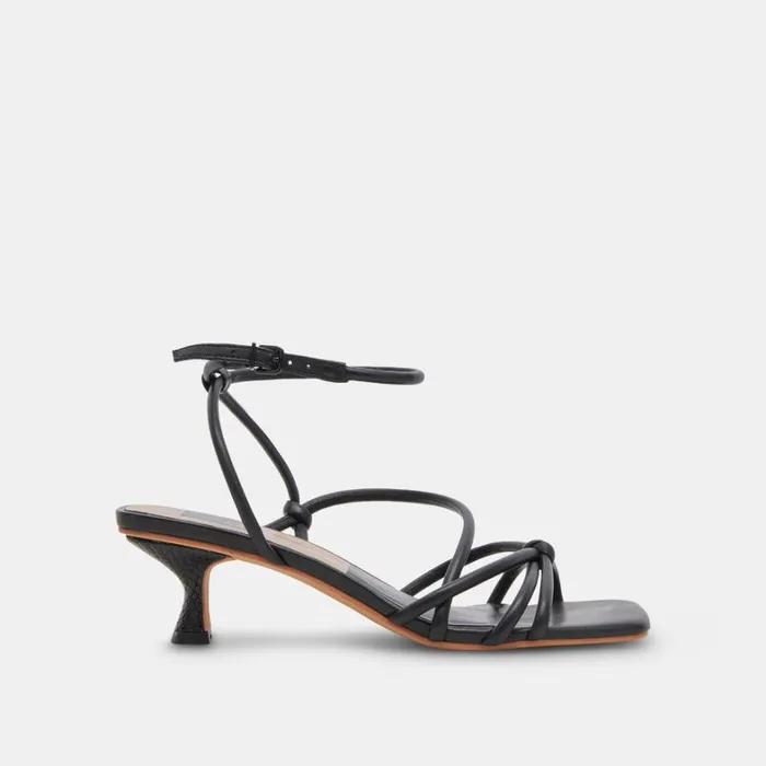 Heels Women Dolce Vita Bev Wide Heels Leather Black