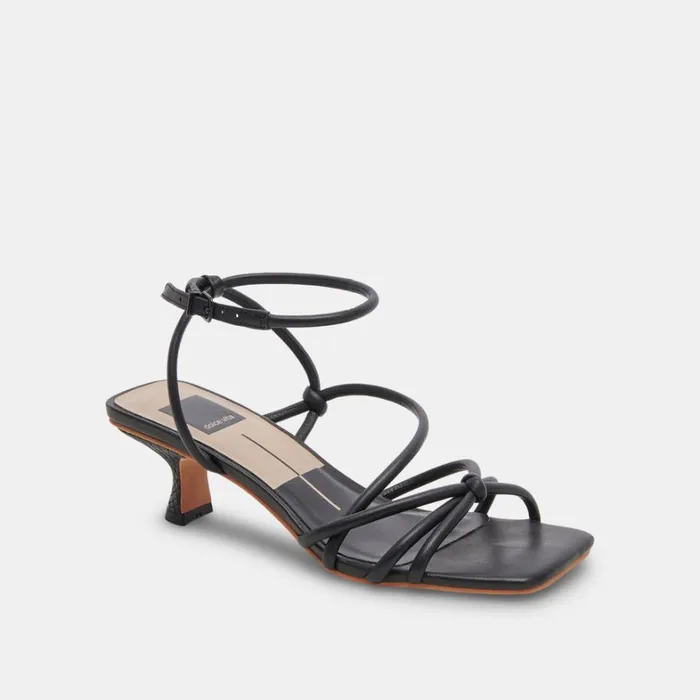 Heels Women Dolce Vita Bev Wide Heels Leather Black