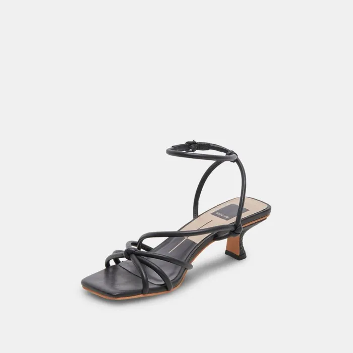 Heels Women Dolce Vita Bev Wide Heels Leather Black