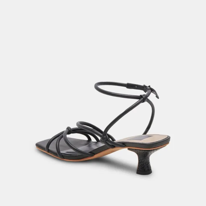 Heels Women Dolce Vita Bev Wide Heels Leather Black