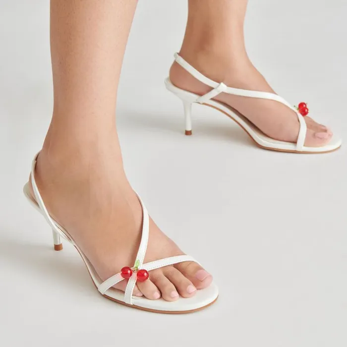 Heels Women Dolce Vita Cerise Heels White Patent Stella
