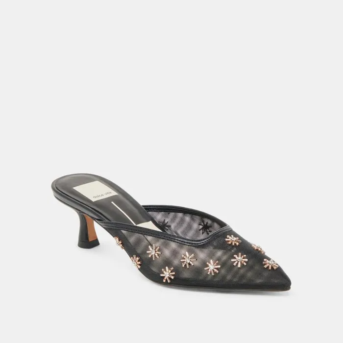 Heels Women Dolce Vita Clara Heels Black Mesh