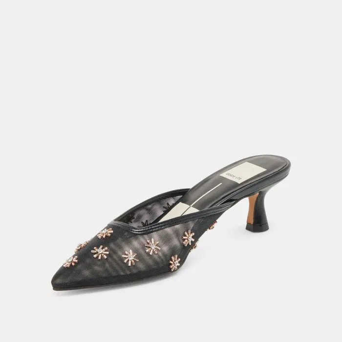 Heels Women Dolce Vita Clara Heels Black Mesh