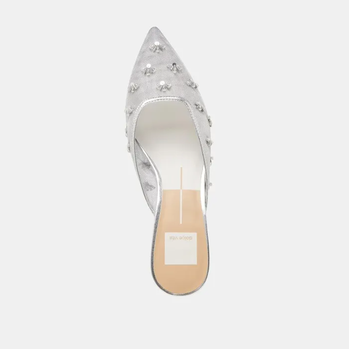 Heels Women Dolce Vita Clara Heels Silver Mesh